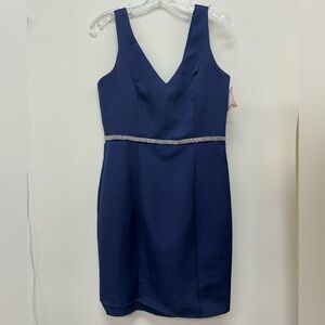 Minuet Petite Deep Blue Backless Dress